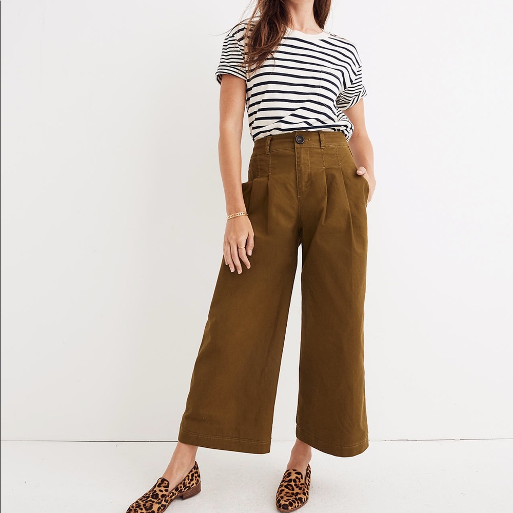 Madewell Pleated Wide-Leg Pants